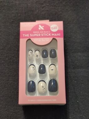 Olive & June Round Extra Short Midnight Mixed Design - Press-On Nails